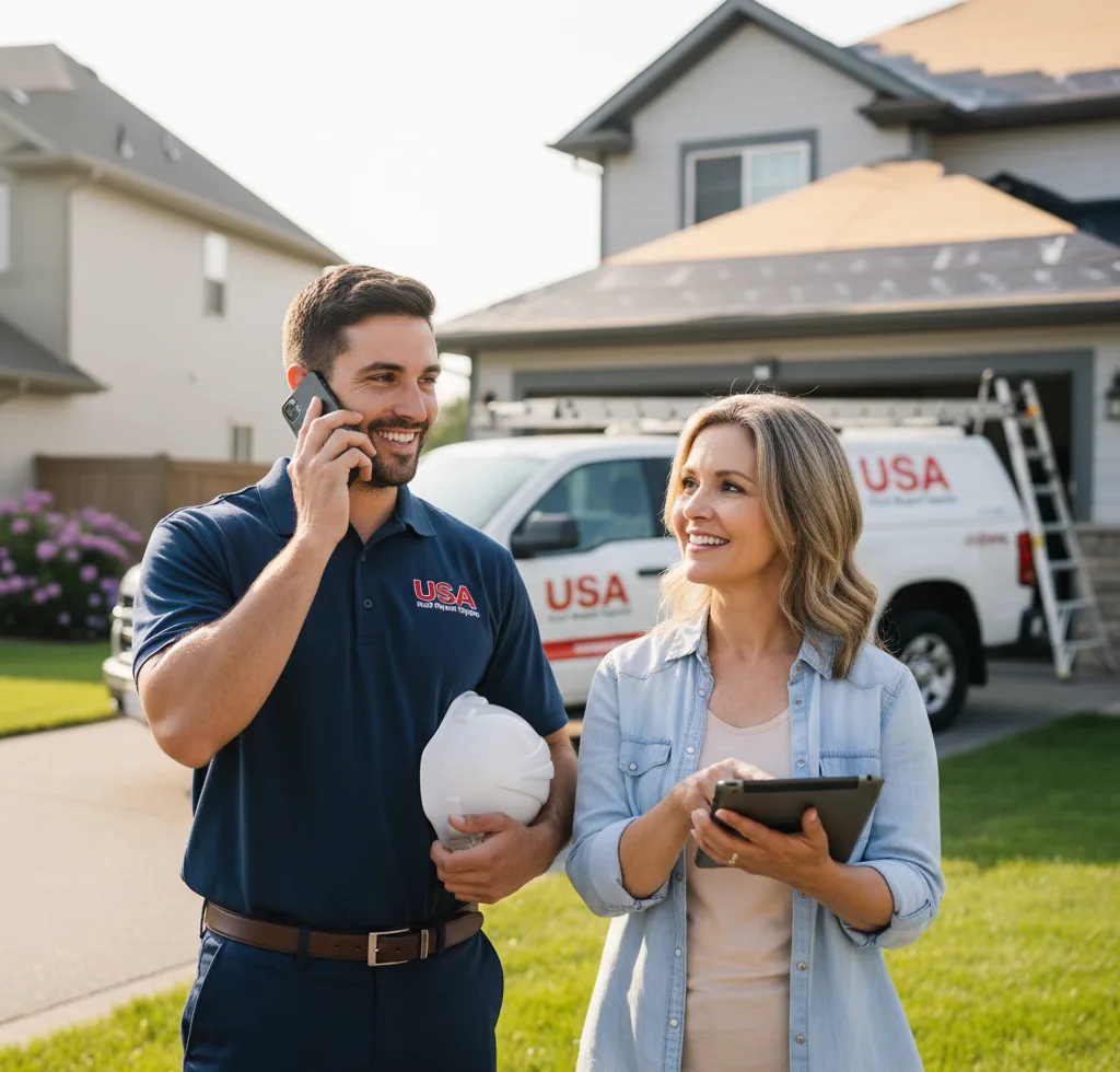 USA Roof Repair Experts customer support in Trempealeau